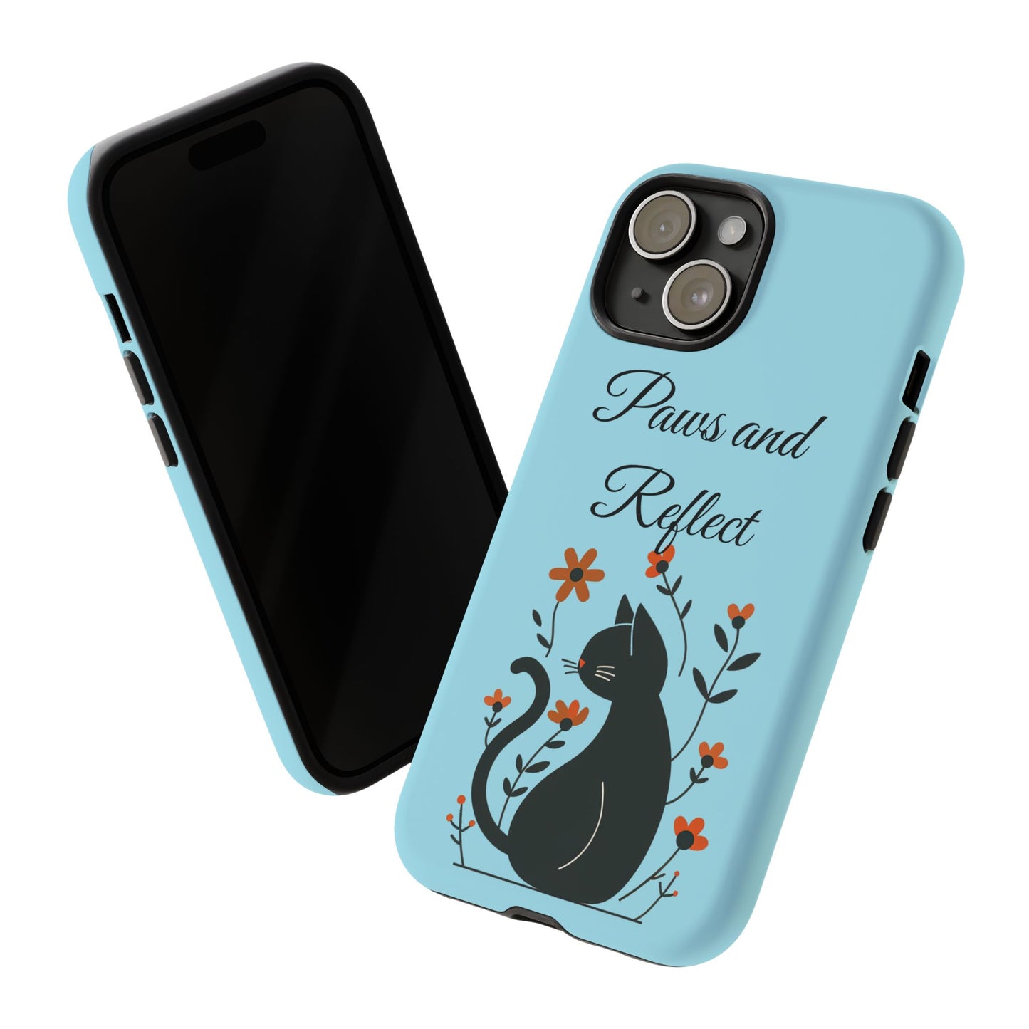 "Paws and Reflect" Floral Cat Tough Case