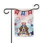 Patriotic Dog Garden Flag - Saint Bernard – 'Let Freedom Bark' USA Banner