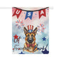 Patriotic Dog Garden Flag - Belgian Malinois – 'Let Freedom Bark' USA Banner