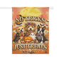 “No Tricks Just Treats” Halloween Garden Flag — Cute Dogs Pumpkin Decoration