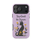 Phone Case — "Stop & Smell the Flowers" Cat Floral Protective Case