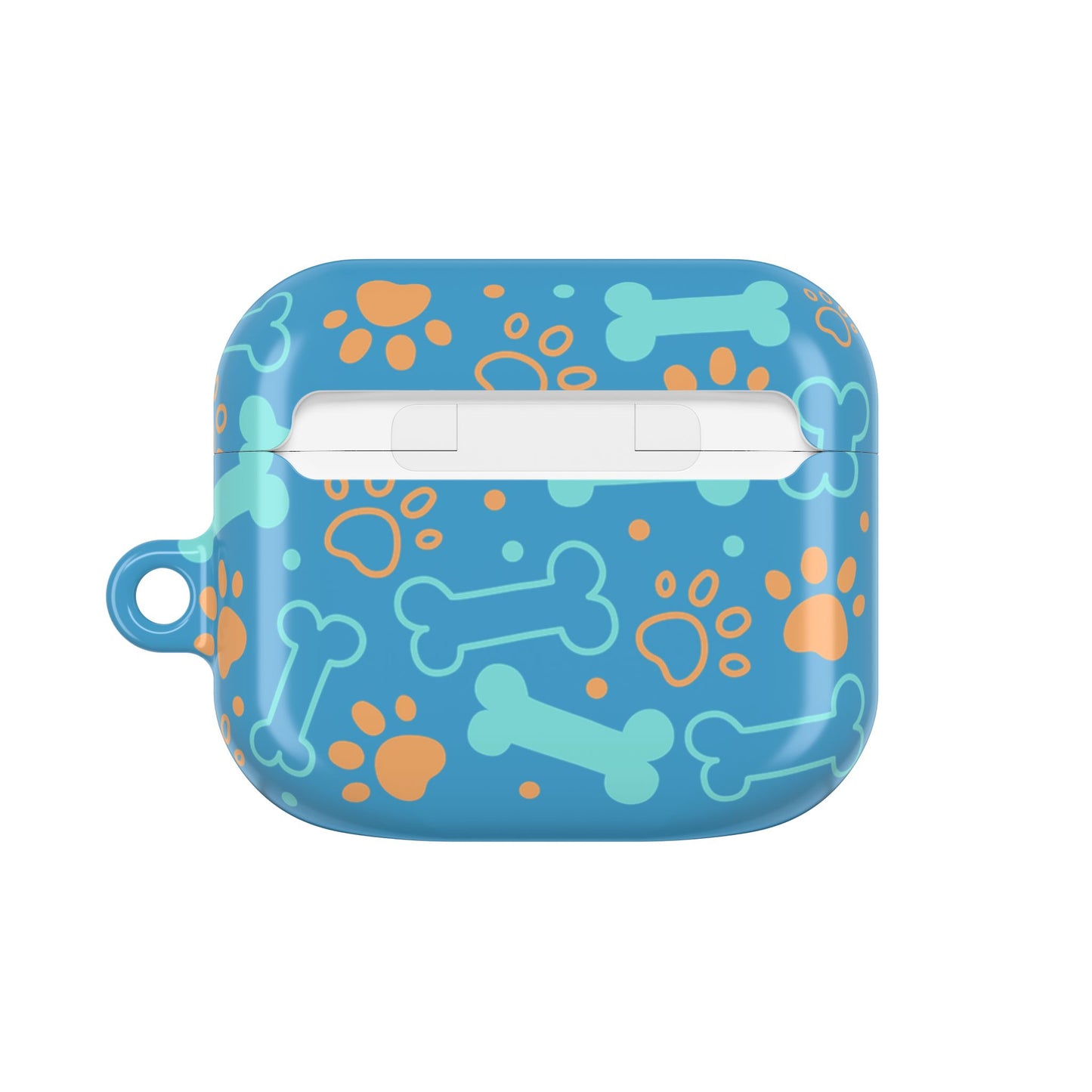 AirPod Case — Cute Dog Bones & Paw Prints Case (Blue)