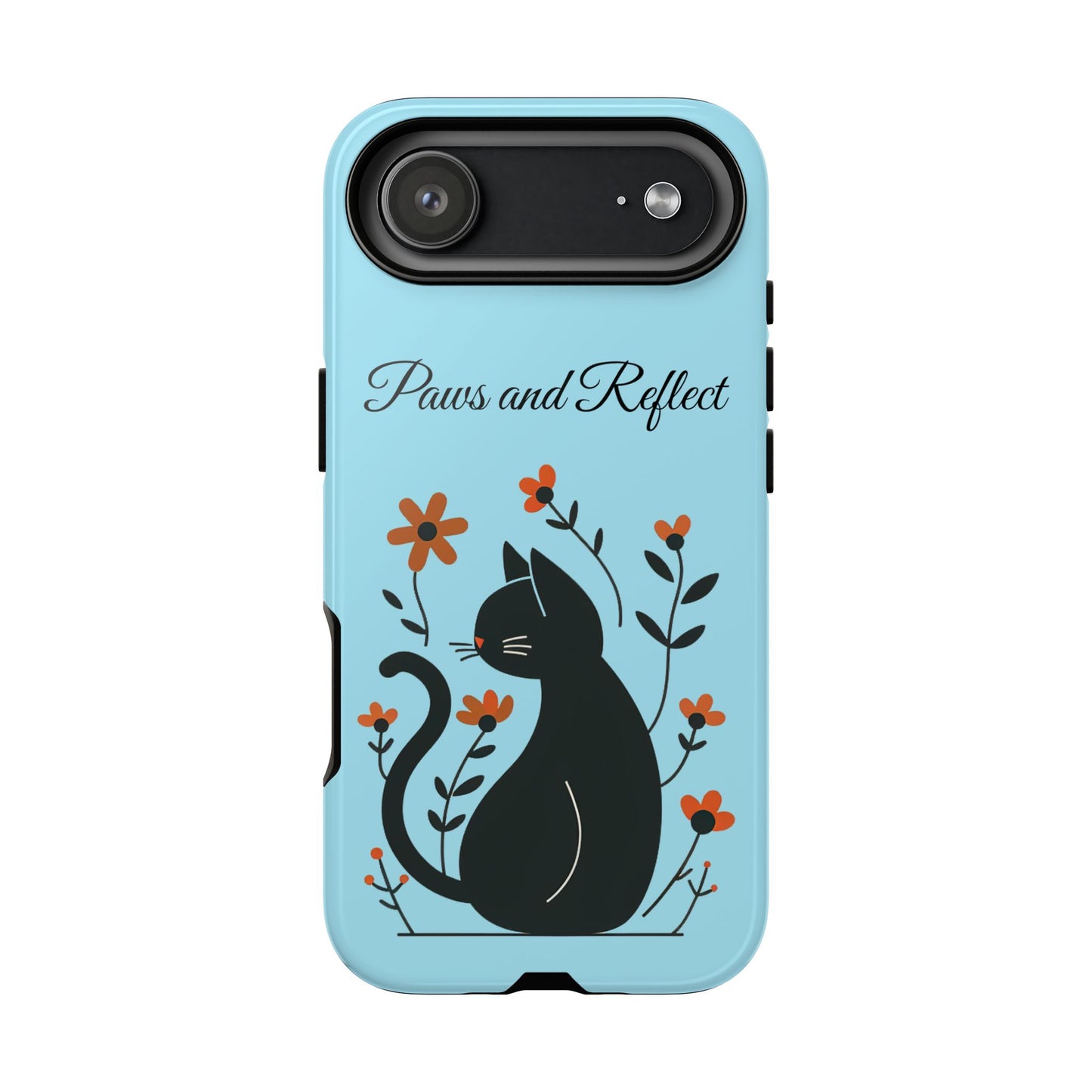 "Paws and Reflect" Floral Cat Tough Case