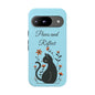 "Paws and Reflect" Floral Cat Tough Case
