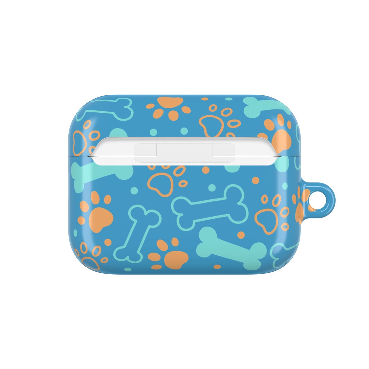 AirPod Case — Cute Dog Bones & Paw Prints Case (Blue)