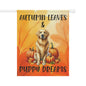 Autumn Leaves & Puppy Dreams Garden Flag - Golden Retriever