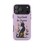 Phone Case — "Stop & Smell the Flowers" Cat Floral Protective Case