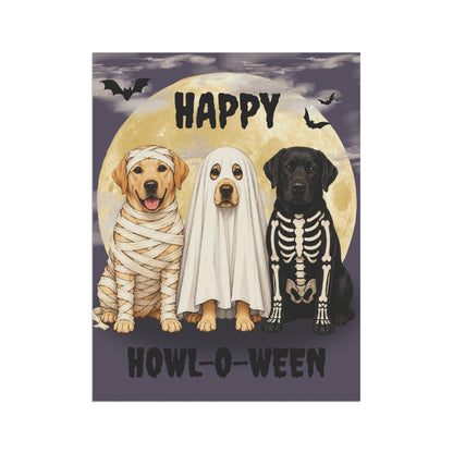 Happy Howl-O-Ween Dog Garden Flag