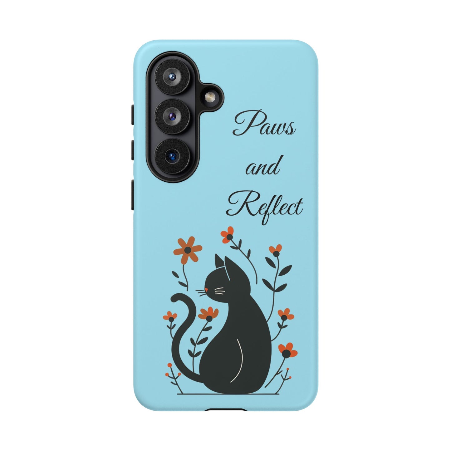 "Paws and Reflect" Floral Cat Tough Case