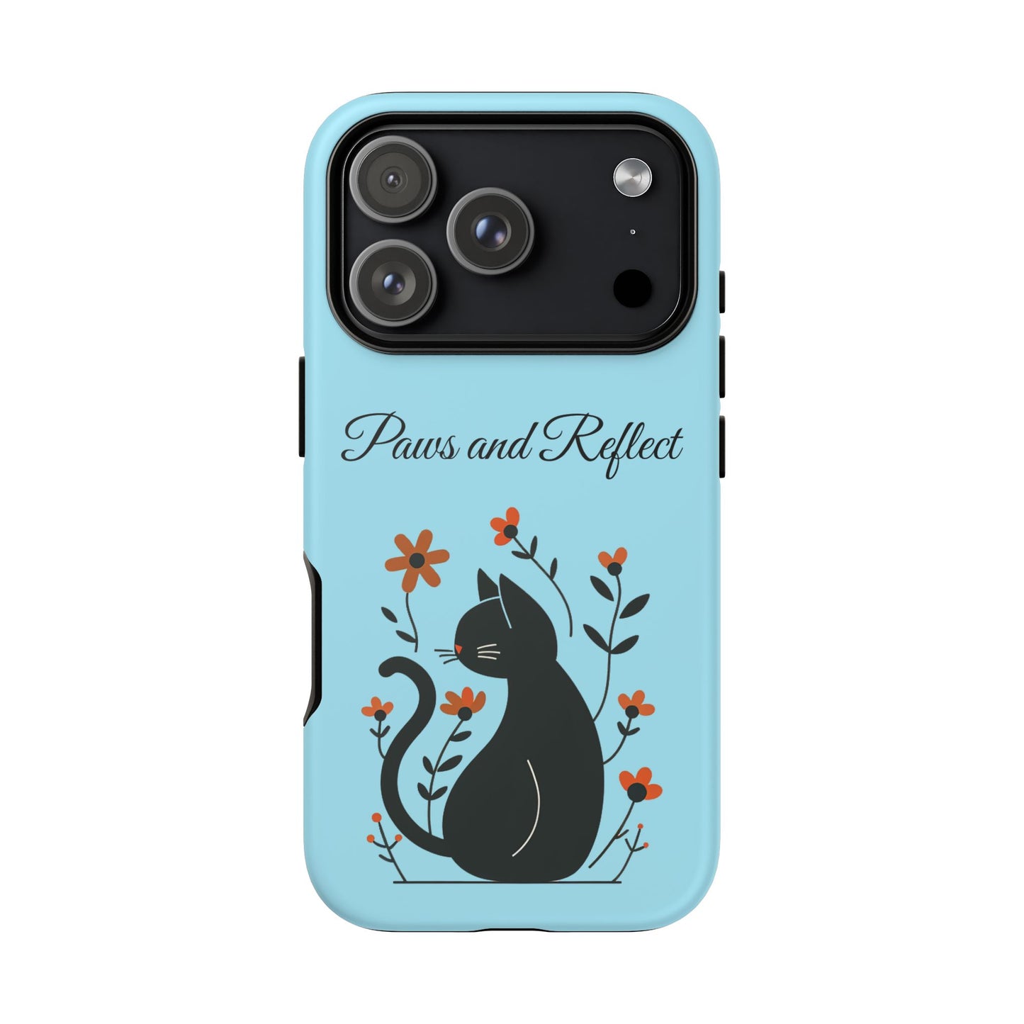 "Paws and Reflect" Floral Cat Tough Case