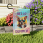 "Hello Summer"  with Sunglasses Chihuahua -Outdoor House Banner/Garden Flag