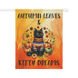 Autumn Leaves & Kitty Dreams Garden Flag - Black Cat