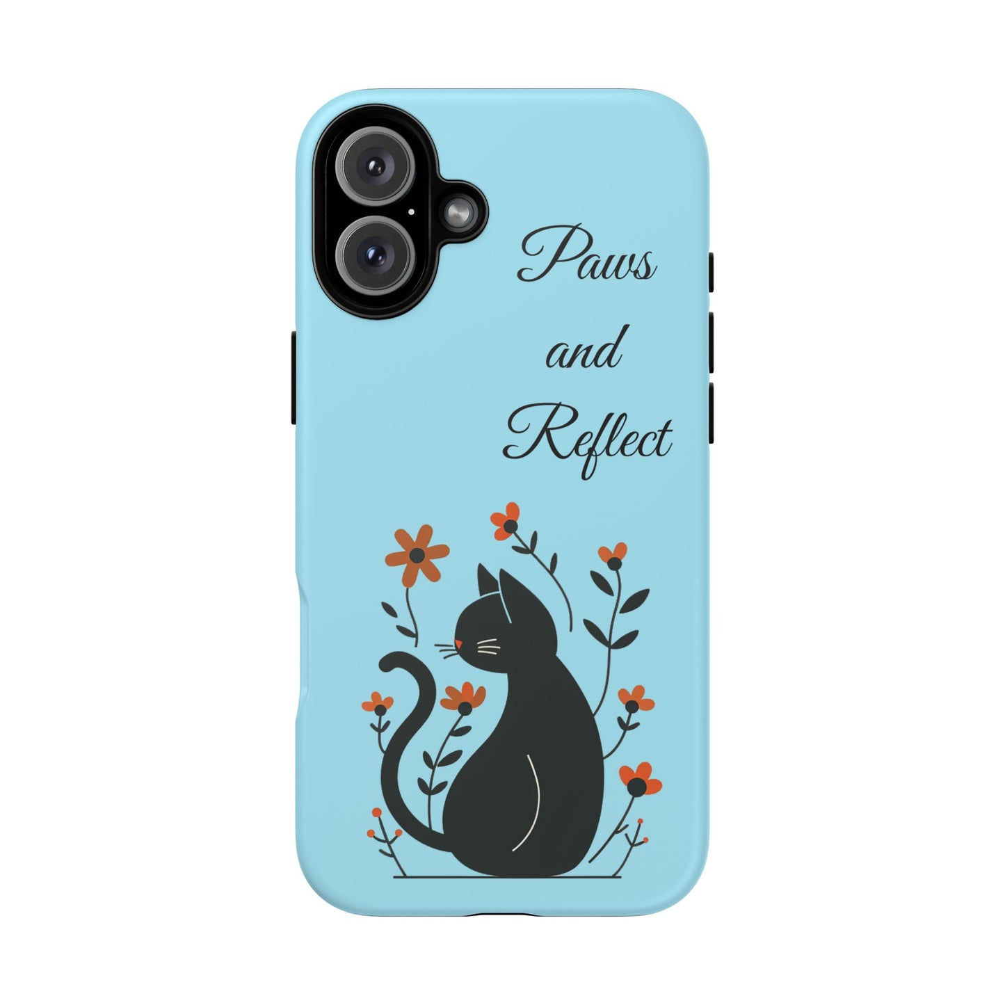 "Paws and Reflect" Floral Cat Tough Case