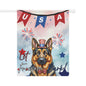 Patriotic Dog Garden Flag - German Shepard – 'Let Freedom Bark' USA Banner