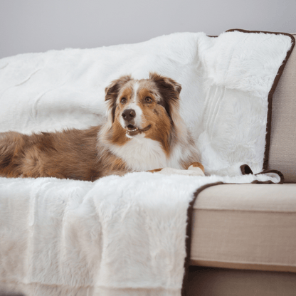 PupProtector™ Summer Short Fur Waterproof Throw Blanket - Polar White