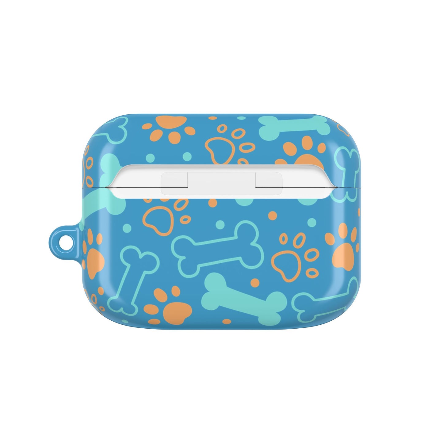 AirPod Case — Cute Dog Bones & Paw Prints Case (Blue)