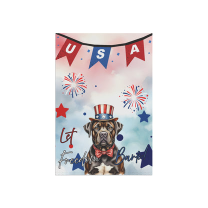 Patriotic Dog Garden Flag - Mastiff – 'Let Freedom Bark' USA Banner
