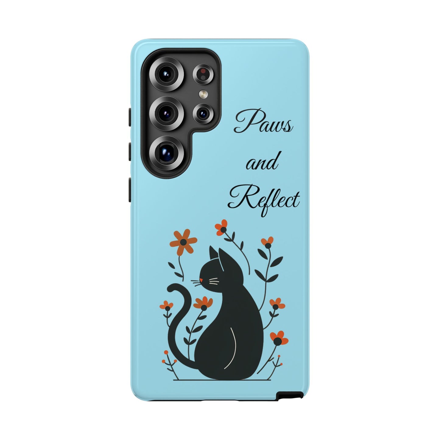 "Paws and Reflect" Floral Cat Tough Case