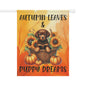 Autumn Leaves & Puppy Dreams Garden Flag — Custom Dog Breed