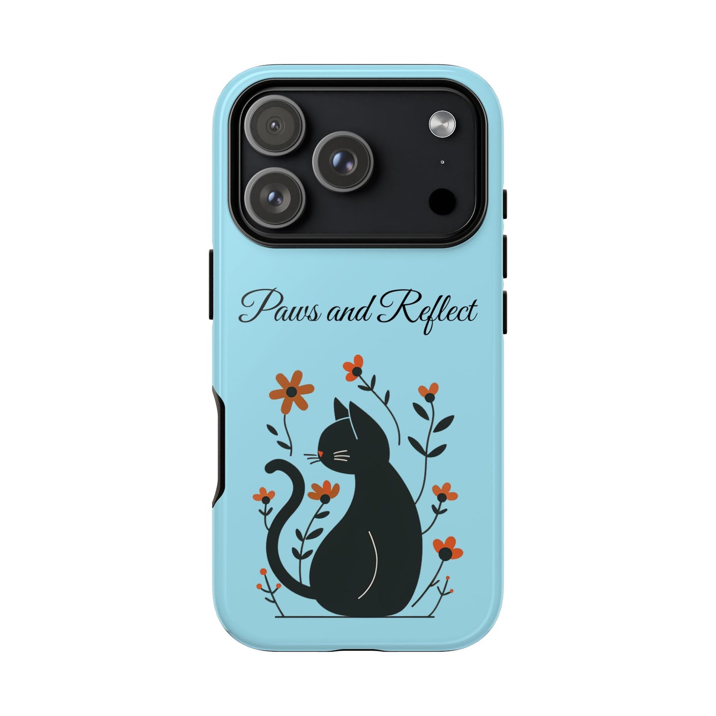 "Paws and Reflect" Floral Cat Tough Case