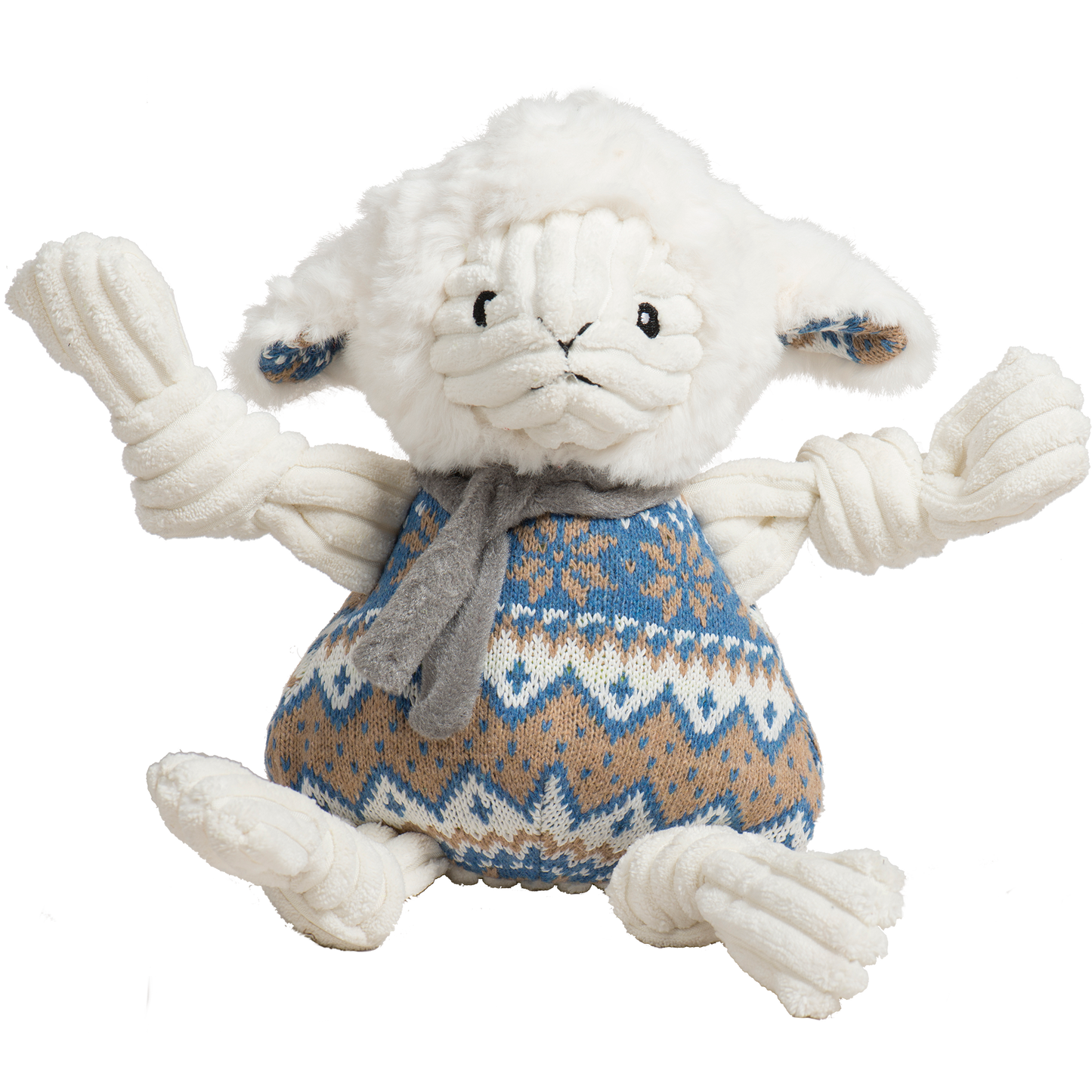 Leo Lamb Plush Dog Toy Knottie®
