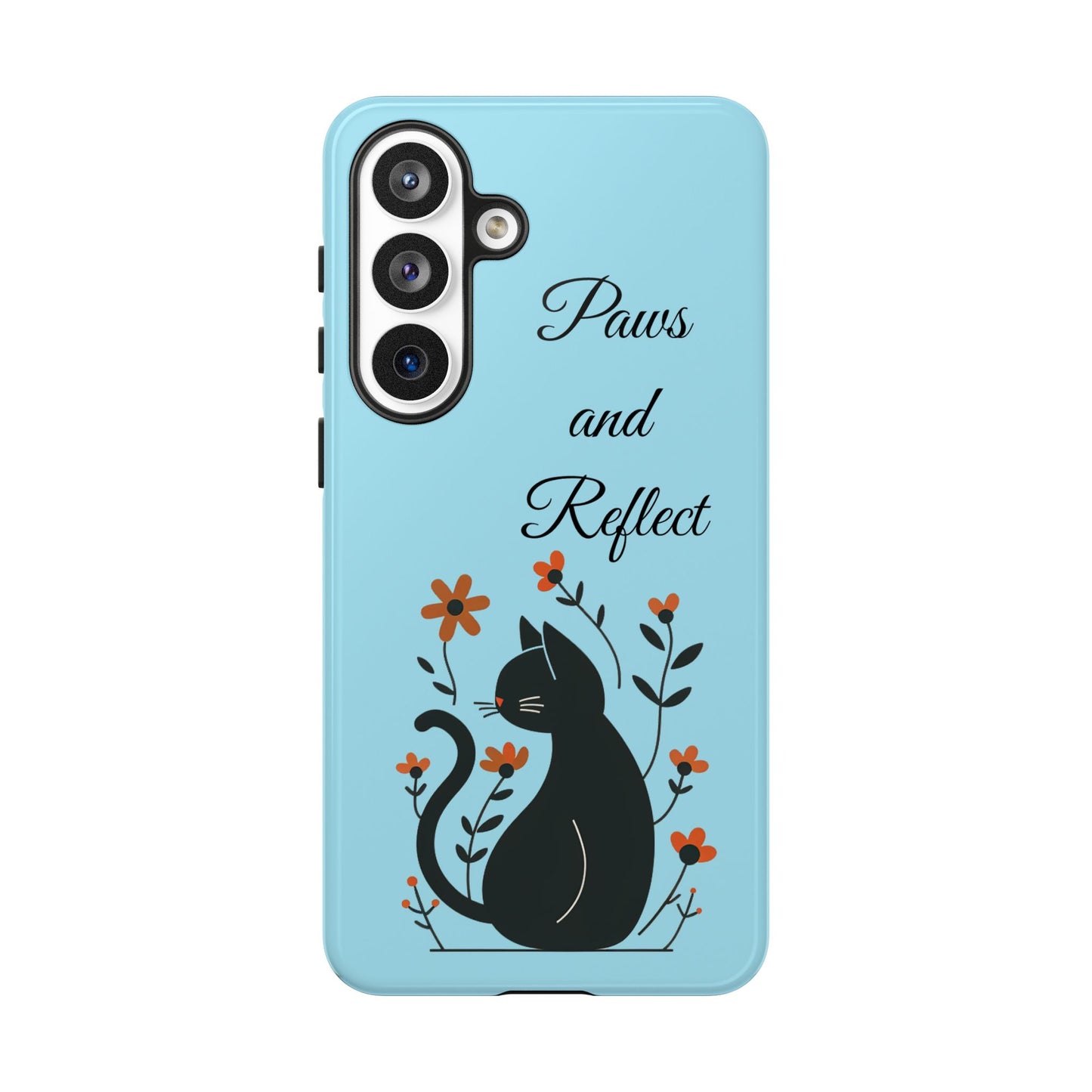 "Paws and Reflect" Floral Cat Tough Case
