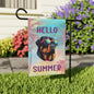 "Hello Summer" Rottweiler with Sunglasses -Outdoor House Banner/Garden Flag