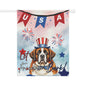 Patriotic Dog Garden Flag - Saint Bernard – 'Let Freedom Bark' USA Banner