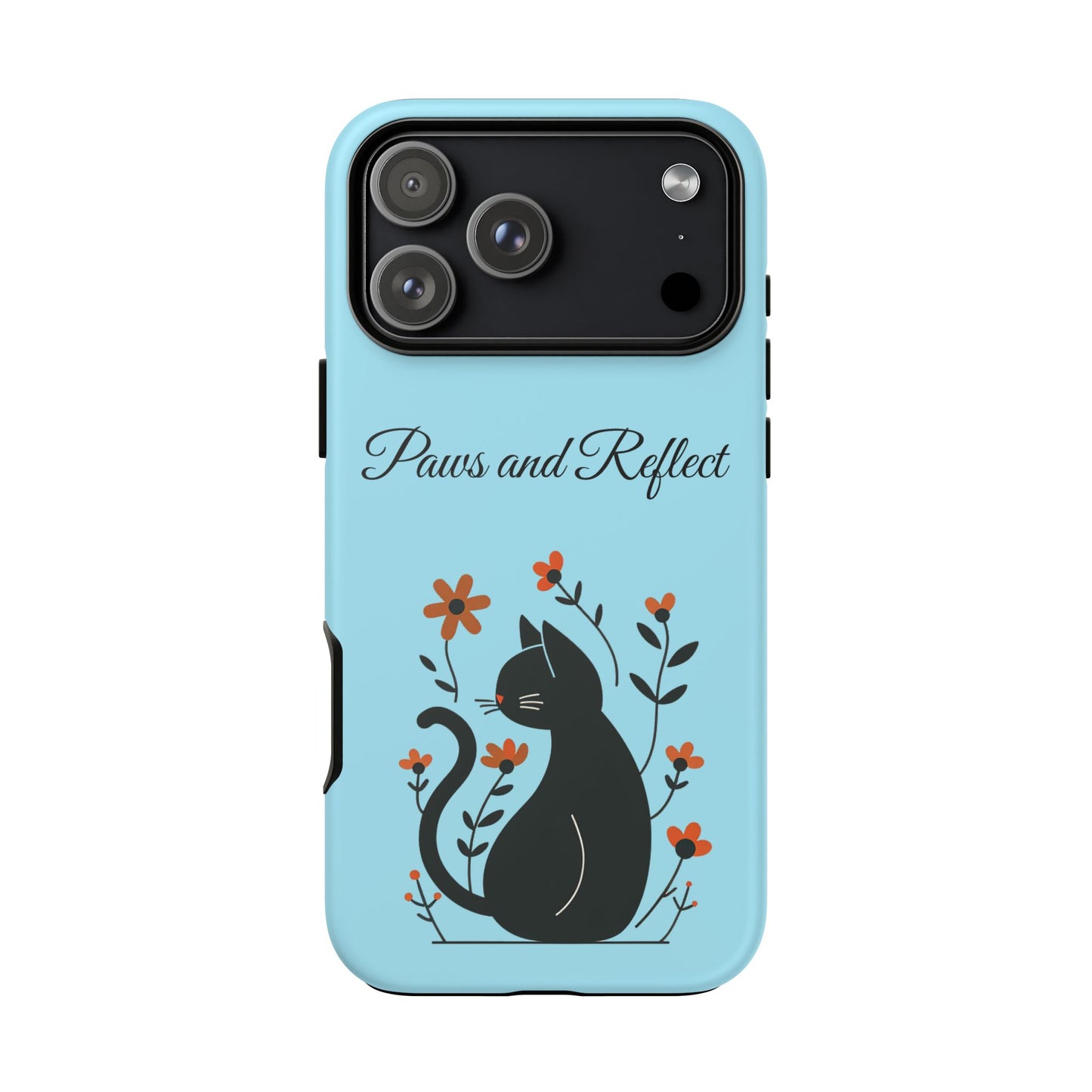 "Paws and Reflect" Floral Cat Tough Case