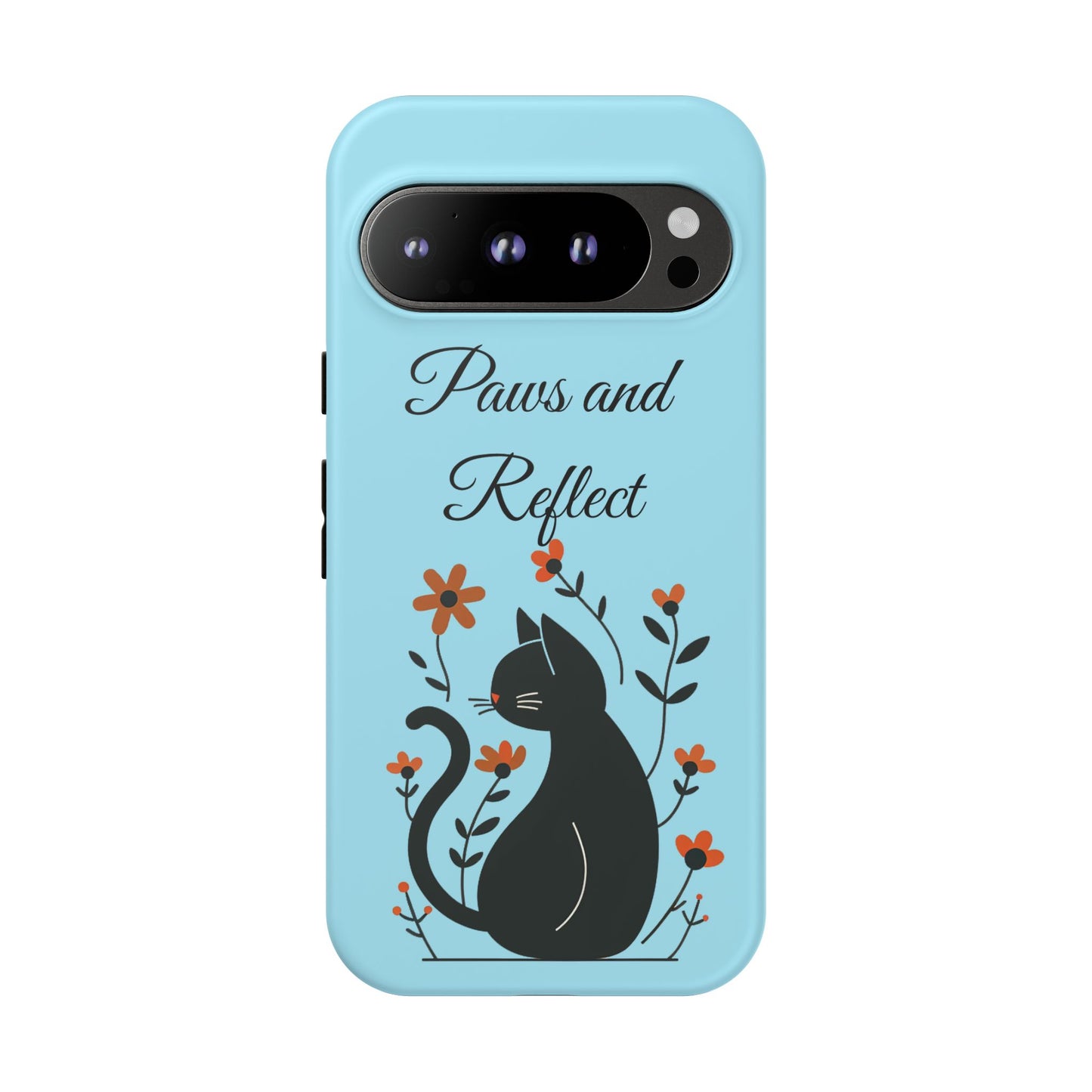 "Paws and Reflect" Floral Cat Tough Case