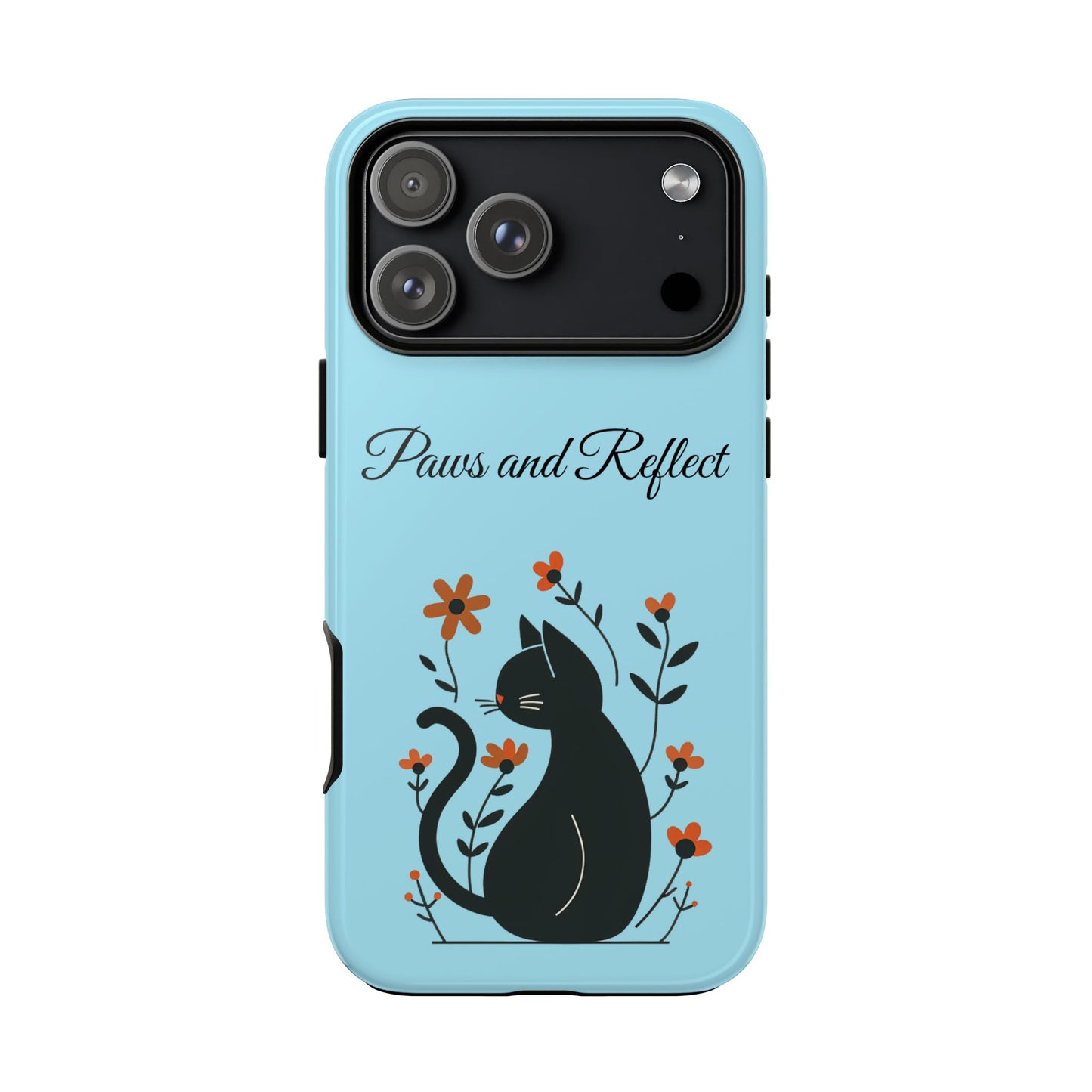 "Paws and Reflect" Floral Cat Tough Case