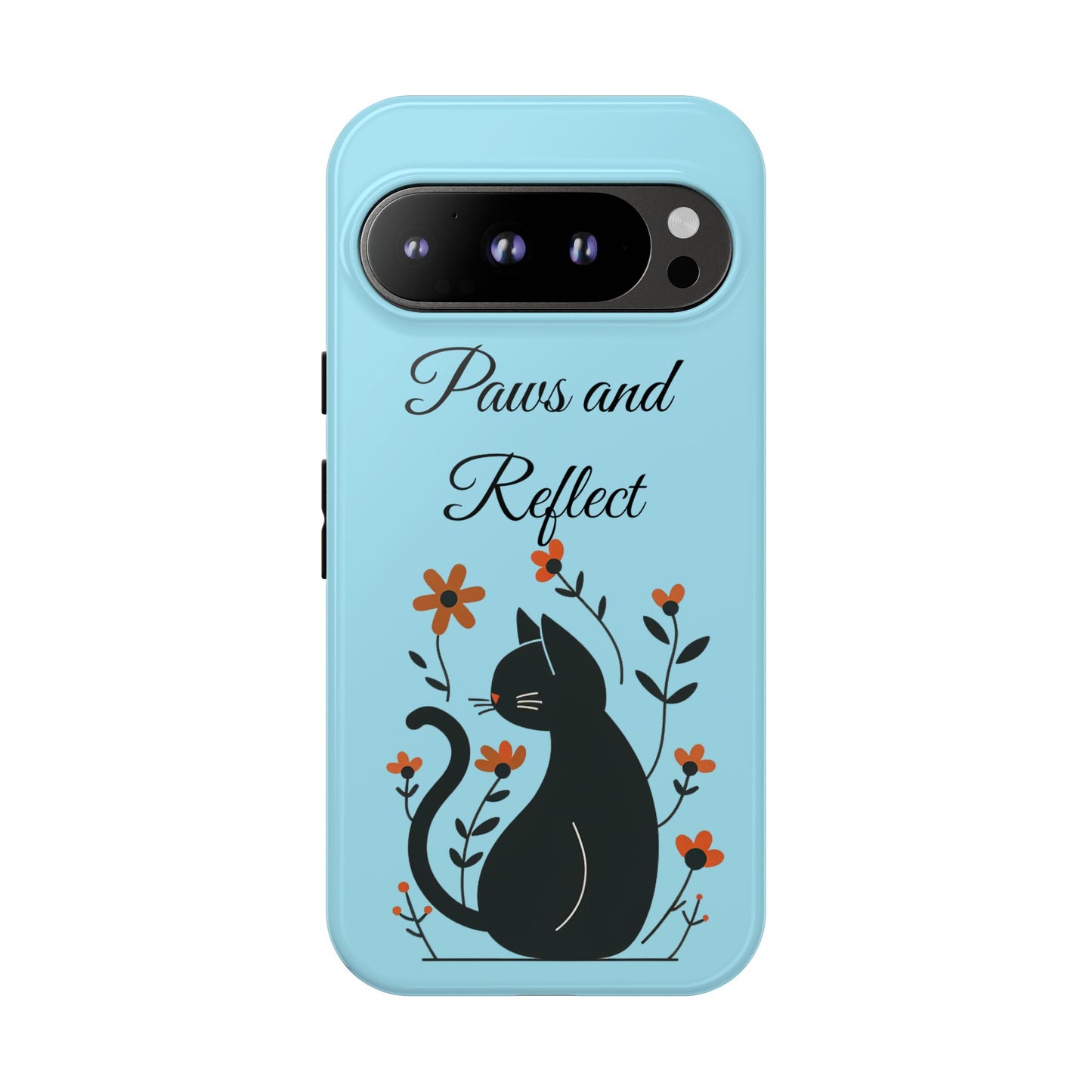 "Paws and Reflect" Floral Cat Tough Case