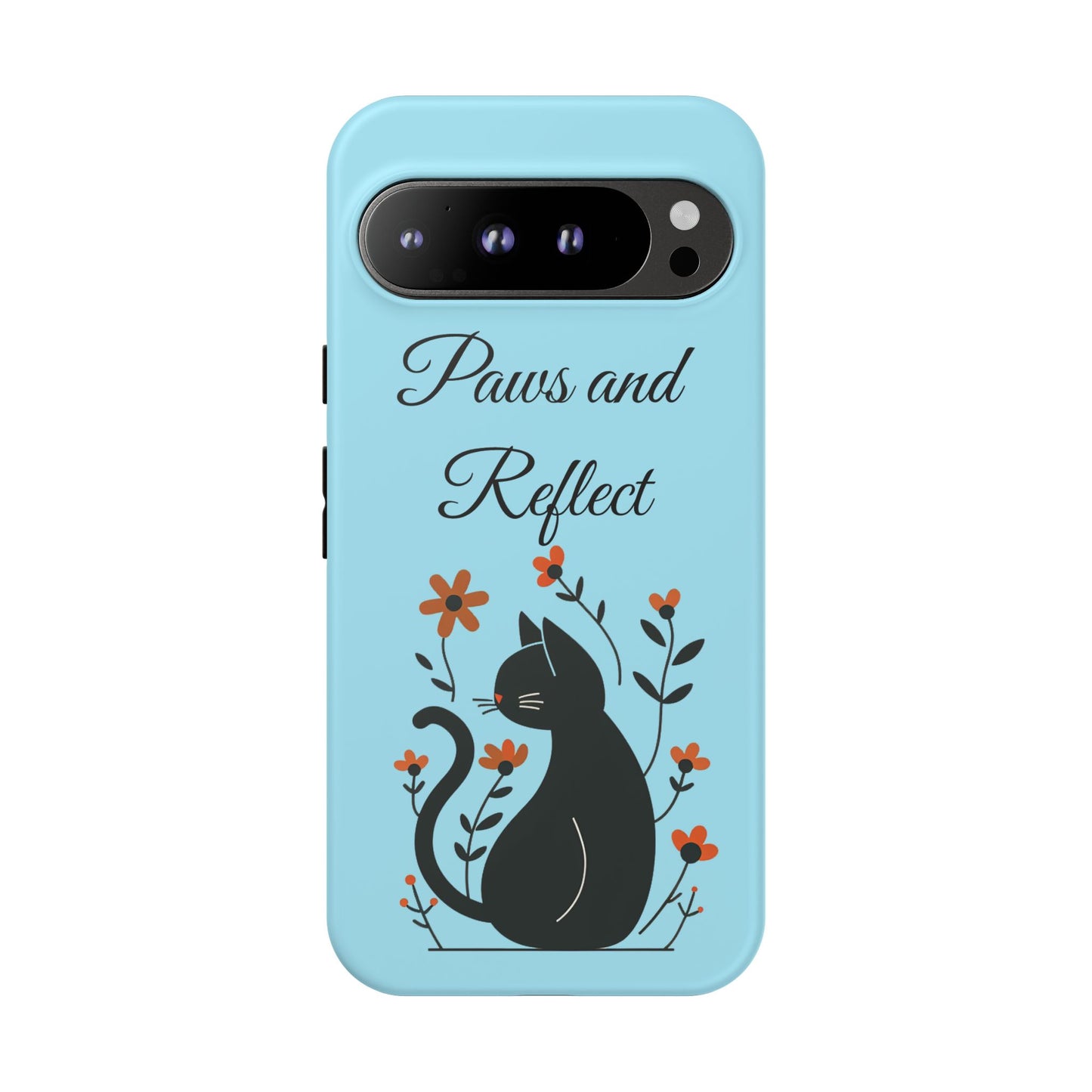 "Paws and Reflect" Floral Cat Tough Case