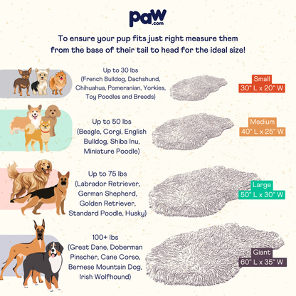 PupRug by Paw.com®  Faux Fur Orthopedic Dog Bed - Curve Midnight Black