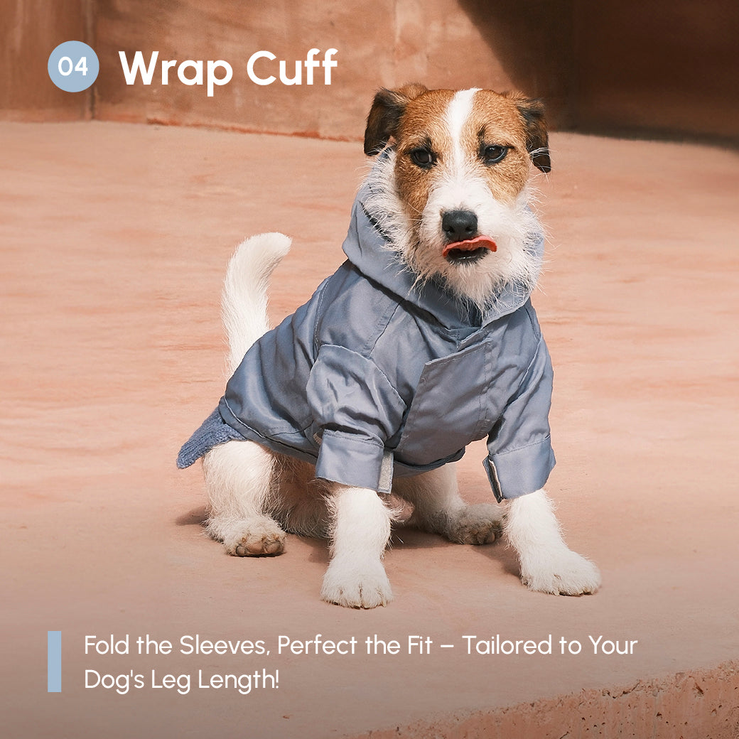 Tribeca adjustable velcro raincoat - Light Blue