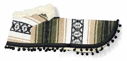 Size 00-3WN Olive/Tan/Black Dog Poncho/Sarape with Fur