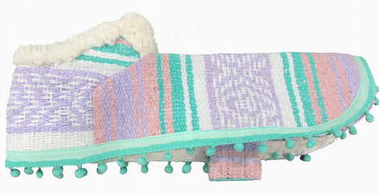 Size 00-3WN Pink/Tiffany/Lavender Dog Poncho/Sarape with Fur