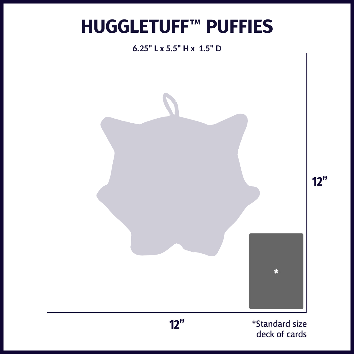 HuggleTuff™ Puffies Woodland Friends Plush Dog Toys, 3 Pack