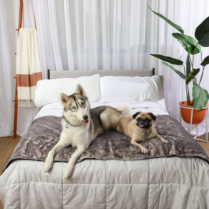 PupProtector™ Luxe Waterproof Bed Runner - Ultra Soft Chinchilla