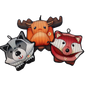 HuggleTuff™ Puffies Woodland Friends Plush Dog Toys, 3 Pack